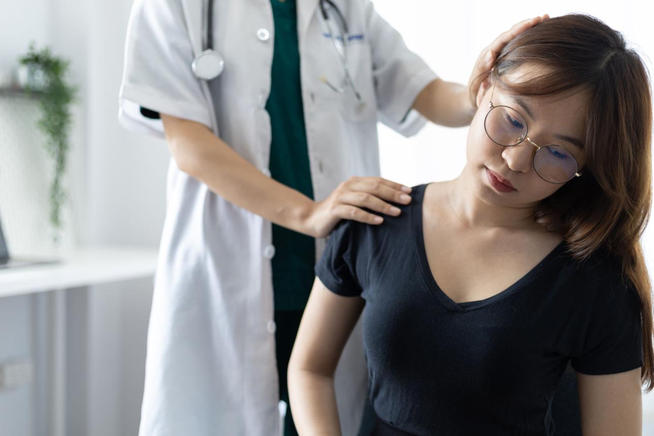 Patient experiencing upper quarter pain and cervical discomfort